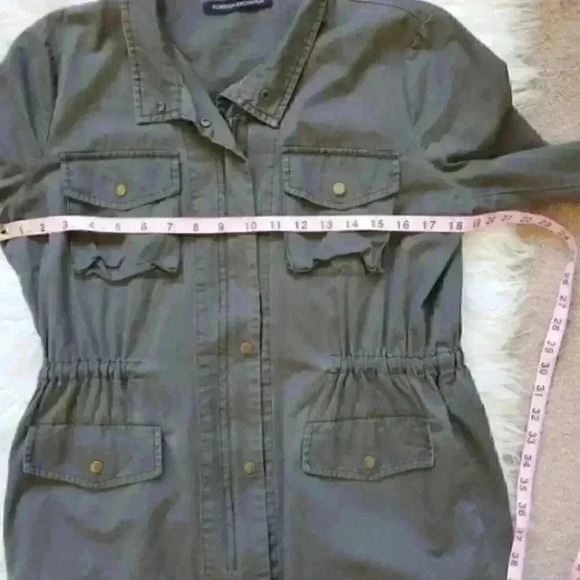 Women's foreign exchange utility jacket olive gray - Picture 6 of 10